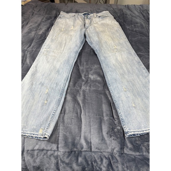 Surplus Boot Jeans Mens 36x32 Light Wash Distressed Denim Cotton vintage Y2K - Picture 1 of 16